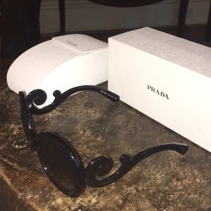 Prada Black Swirl Sunglasses